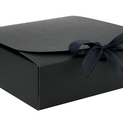 16.5 x 16.5 x 5 cm Black Box & Black Ribbon - Pack of 12