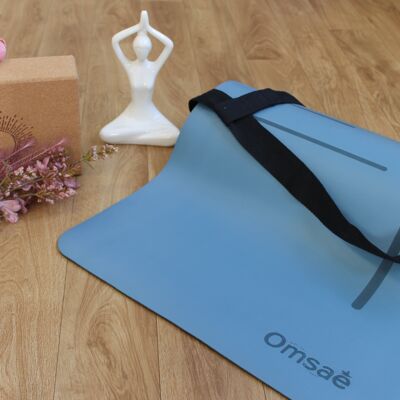 Hellblaue Premium-Yogamatte