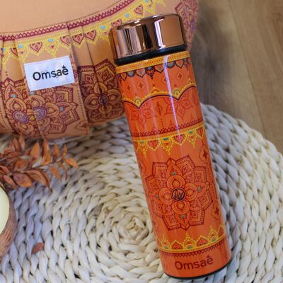 Insulated Water Bottle with Ayurveda Printed Infuser