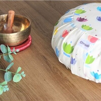 Zafu Enfant en Coton Imprimé Lotus