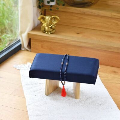 Shoggi-Meditationsbank aus Holz mit gepolstertem Sitz