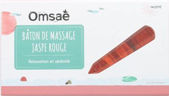 Bâton de Massage Facetté en Jaspe Rouge 3