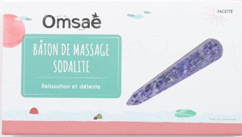 Bâton de Massage Facetté en Sodalite 3