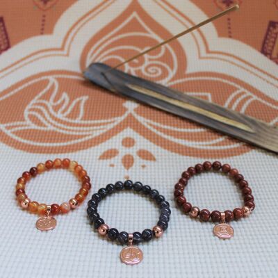 8mm Round Beads Bracelet and Dosha Pendant