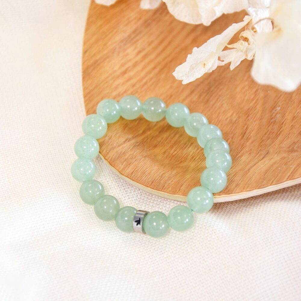 Grünes Aventurin-Armband Runde Perlen 10 mm