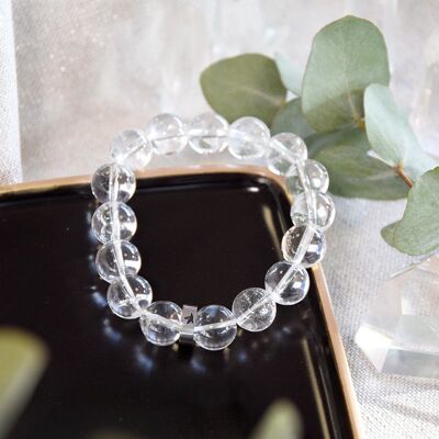 Rock crystal bracelet Round beads 12 mm