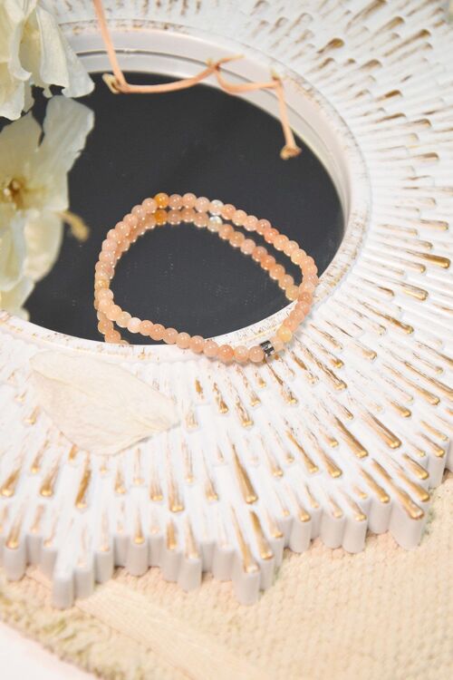 Bracelet Pierre du Soleil Perles rondes 4 mm