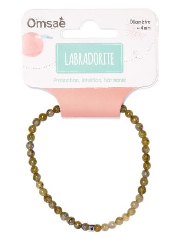 Bracelet Labradorite Perles rondes 4 mm 3