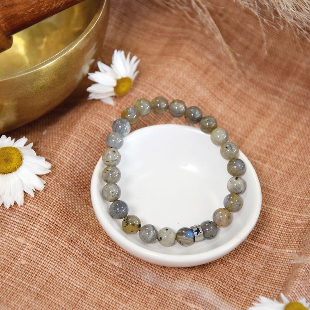 Bracelet Labradorite Perles rondes 8 mm