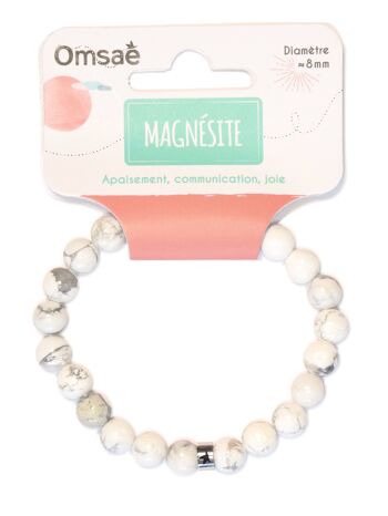 Bracelet Magnésite Perles rondes 8 mm 3