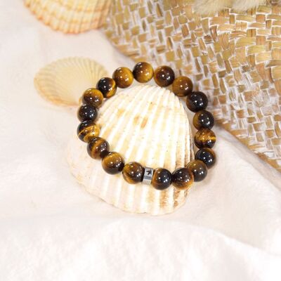 Tiger eye bracelet 10 mm round beads
