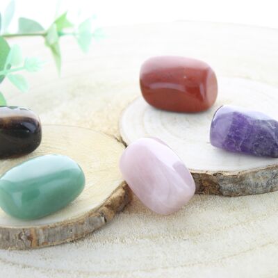 Tumbled stone Size L with properties and chakra card