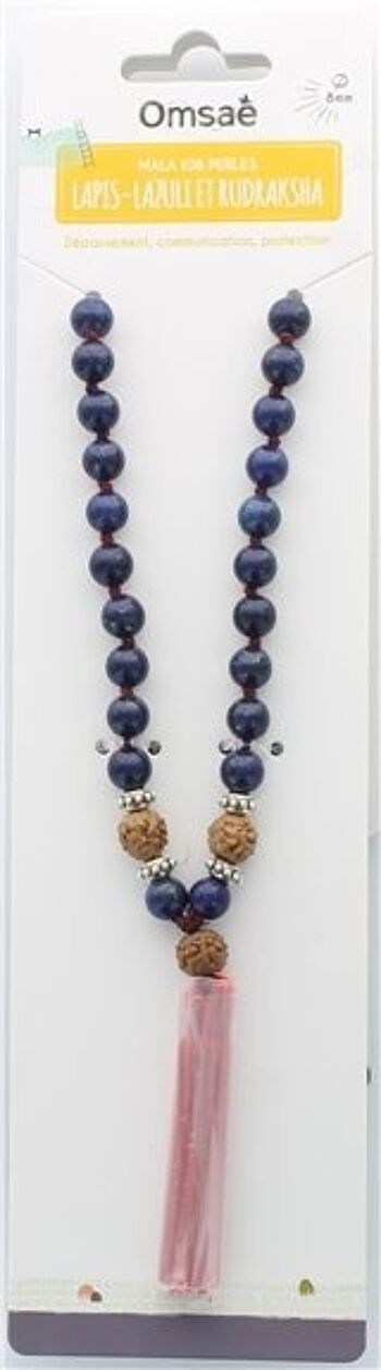 Mala en Lapis Lazuli et Rudraksha 108 perles 3