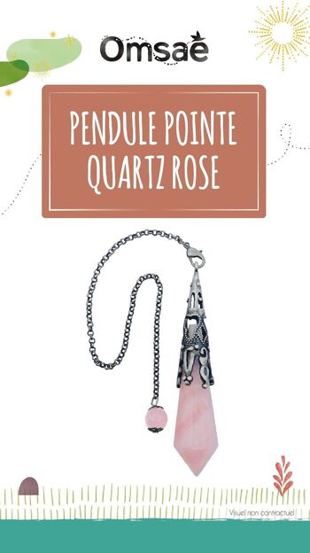 Pendule Pointe Quartz Rose et Métal argenté vieilli Design Witch 3