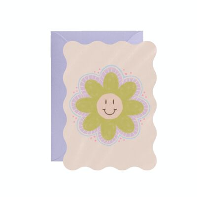 Greeting card happy flower
