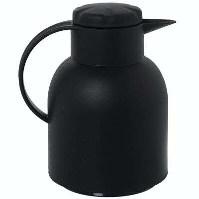 Thermokanne aus schwarzem Polypropylenglas, 1 l, BPA-frei, 20 x 15 x 23 cm, LL570