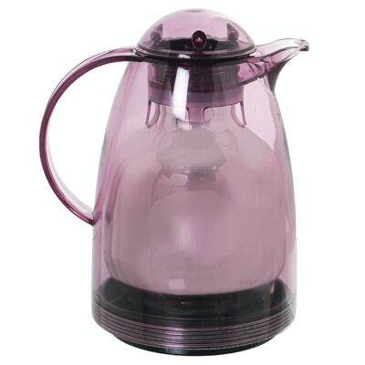 JARRA TERMO VIOLETA TRASLÚCIDAPOLIPROPILENO VIDRIO 1L _19X15X24CM, LIBRE DE BPA LL576