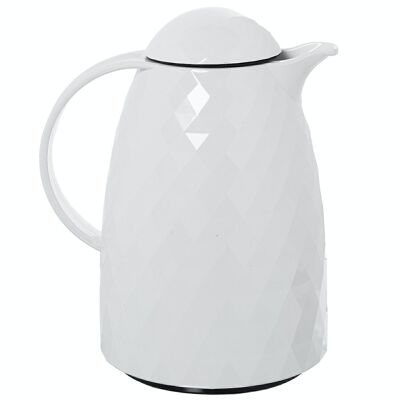 CARAFFA TERMICA IN VETRO BIANCO IN POLIPROPILENE 1L, SENZA BPA _19X15X24CM LL577