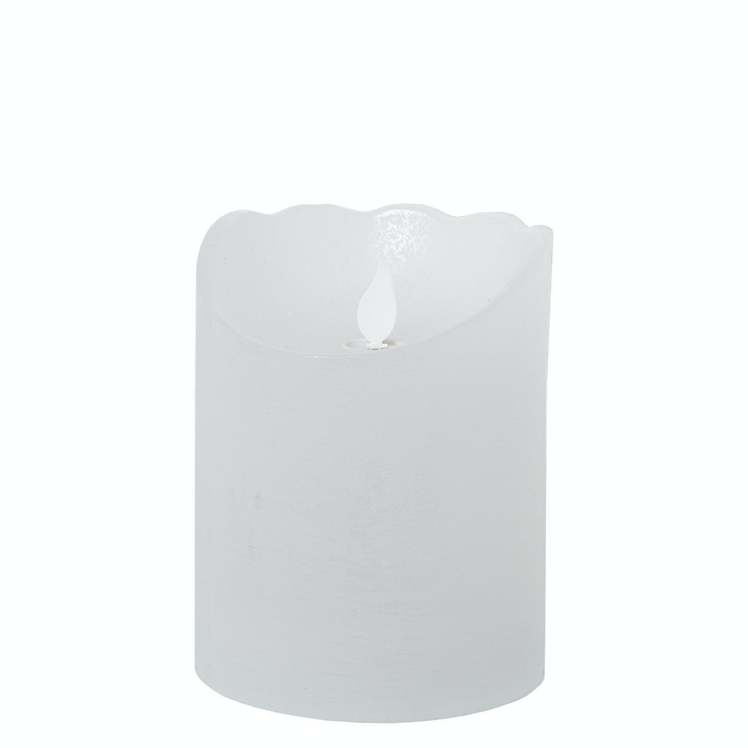 CANDELA LED IN CERA BIANCA, CON INTERRUTTORE °10X12.5CM, BATTERIE: 2XAA NON INCLUSE LL29448