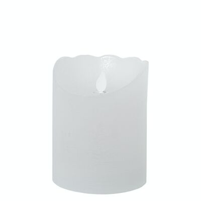 WHITE WAX LED CANDLE, WITH SWITCH °10X12.5CM, BATTERIES: 2XAA NOT INCL LL29448