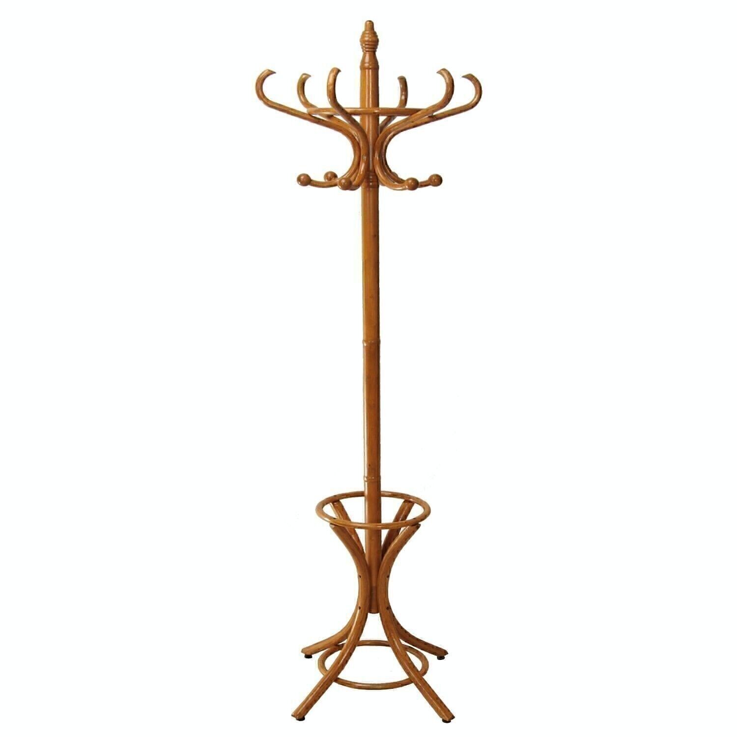 PERCHERO DE PIE MADERA MIEL _°53X186CM,MADERA:ABEDUL/┴LAMO LL35743