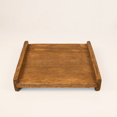 Square palm wood tray