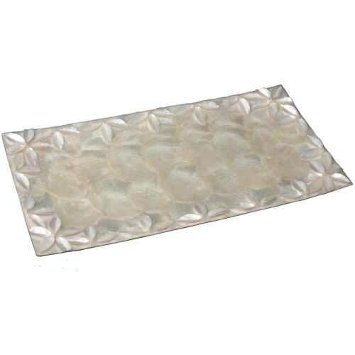 CENTRO NÁCAR 40X20CM FLORES RELIEVE NATURAL _40X20X1,5CM LL37161