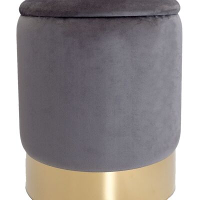 Velvet stool deco stool velvet pouf deco pouf velor stool with storage space and lid Ø 31 H 38 cm