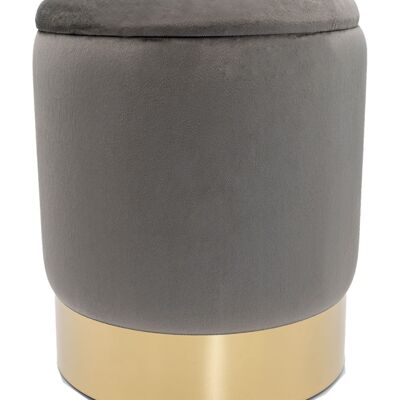 Velvet stool deco stool velvet pouf deco pouf velor stool with storage space and lid Ø 31 H 38 cm