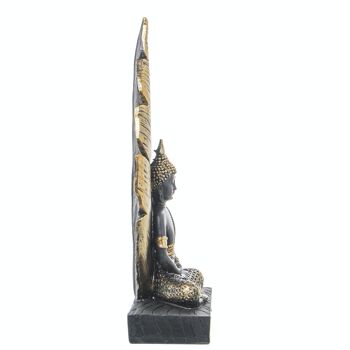 FIGURINE RÉSINE BOUDDHA OR/MARRON 15X7X27CM LL50420 3