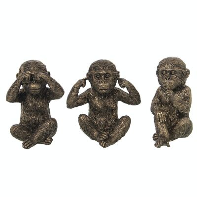 RESIN FIGURE AGED GOLDEN MONKEY 5X6X8CM EACH FIGURE APPROX. LL50428