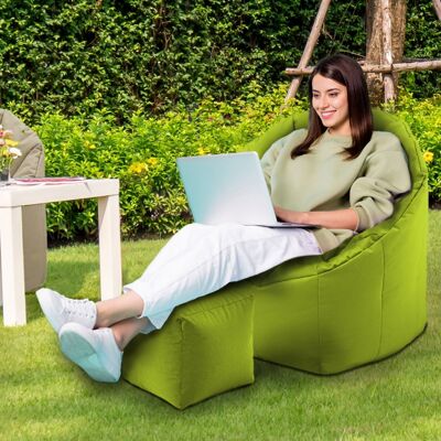 Beanbag set ø 70 H 80 cm with stool armchair relaxation armchair gaming armchair Big Bamba dimensionally stable