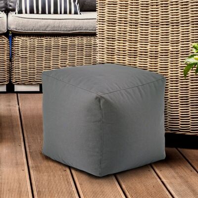 Sitzwürfel Sitzhocker 45x45x45cm Fußhocker Fußablage Bodenkissen Garten Terrasse Bamba wasserfest