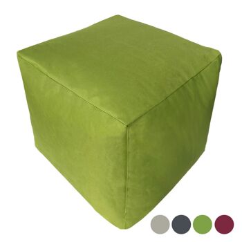 Siège cube tabouret 45x45x45cm repose-pieds repose-pieds coussin de sol jardin terrasse Bamba étanche 2