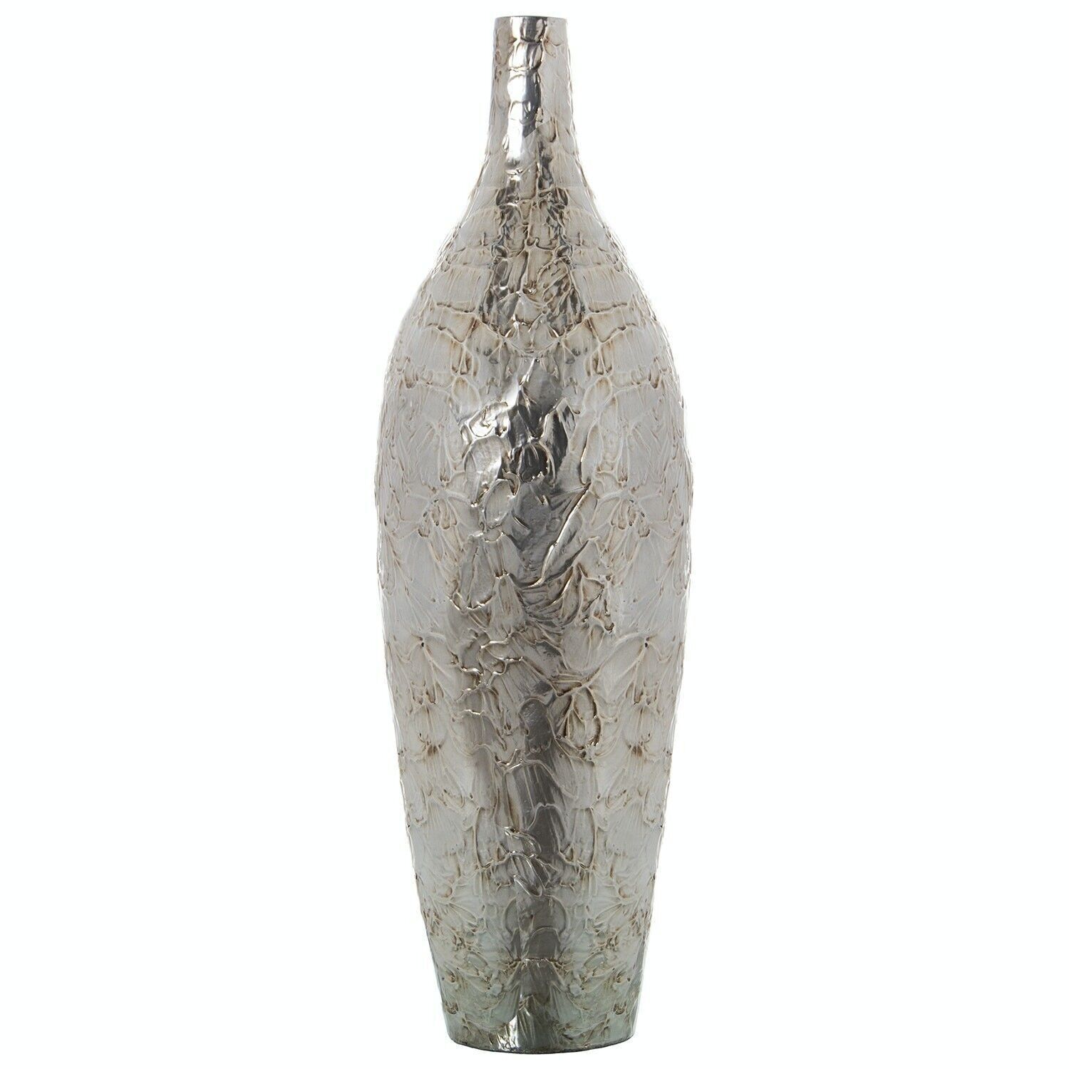 KERAMIKVASE 80CM SILBER °24X80CM LL60306