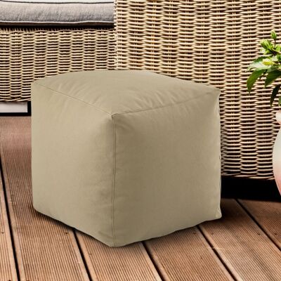 Seat cube stool 45x45x45cm footstool footrest floor cushion garden terrace Bamba waterproof
