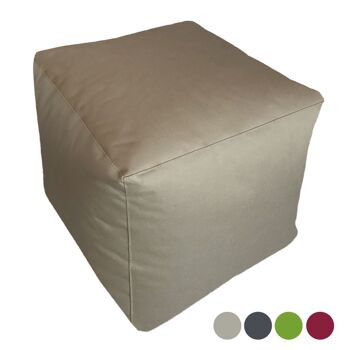 Siège cube tabouret 45x45x45cm repose-pieds repose-pieds coussin de sol jardin terrasse Bamba étanche 2