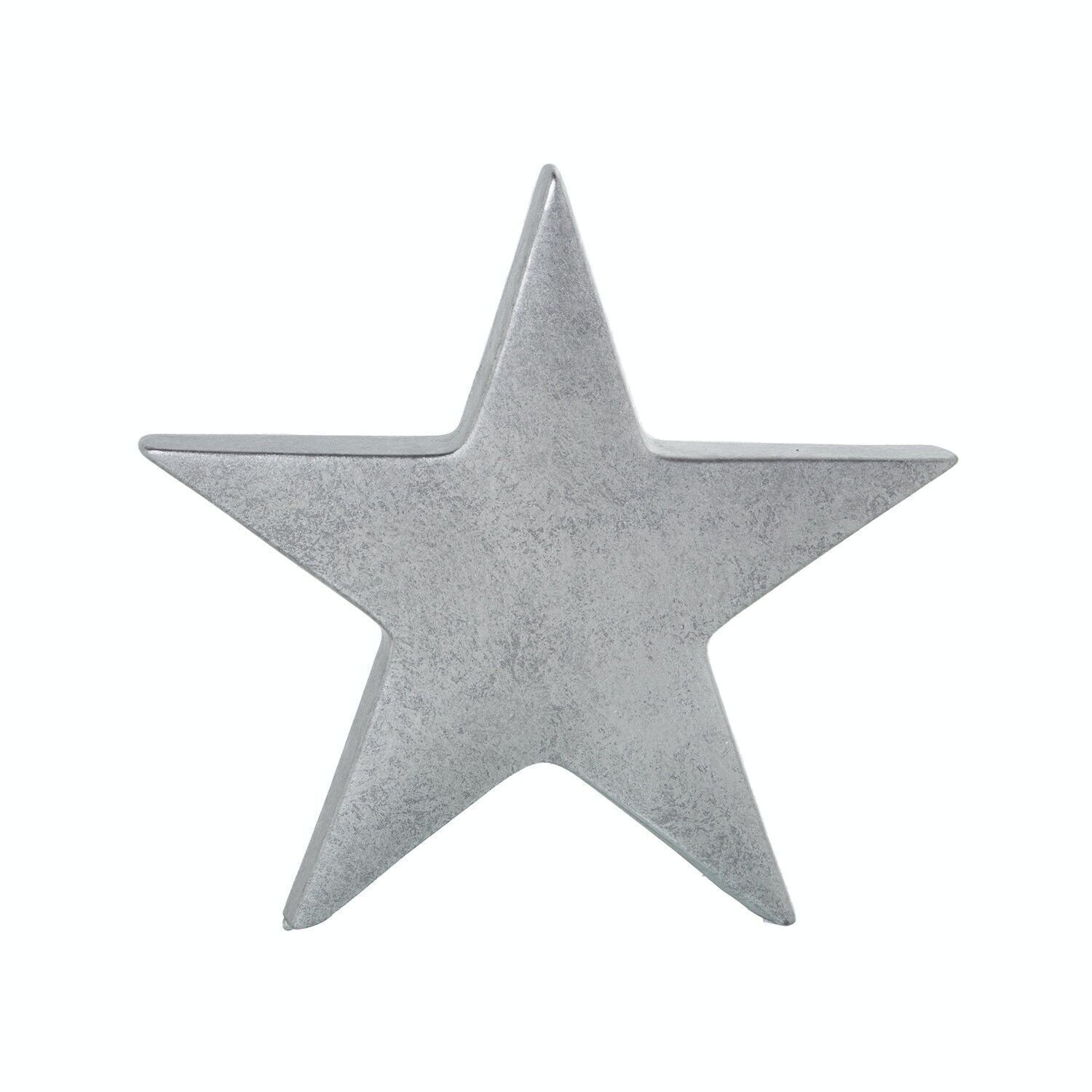 STERNFIGUR AUS SILBERNER KERAMIK _32X7X30CM LL60336