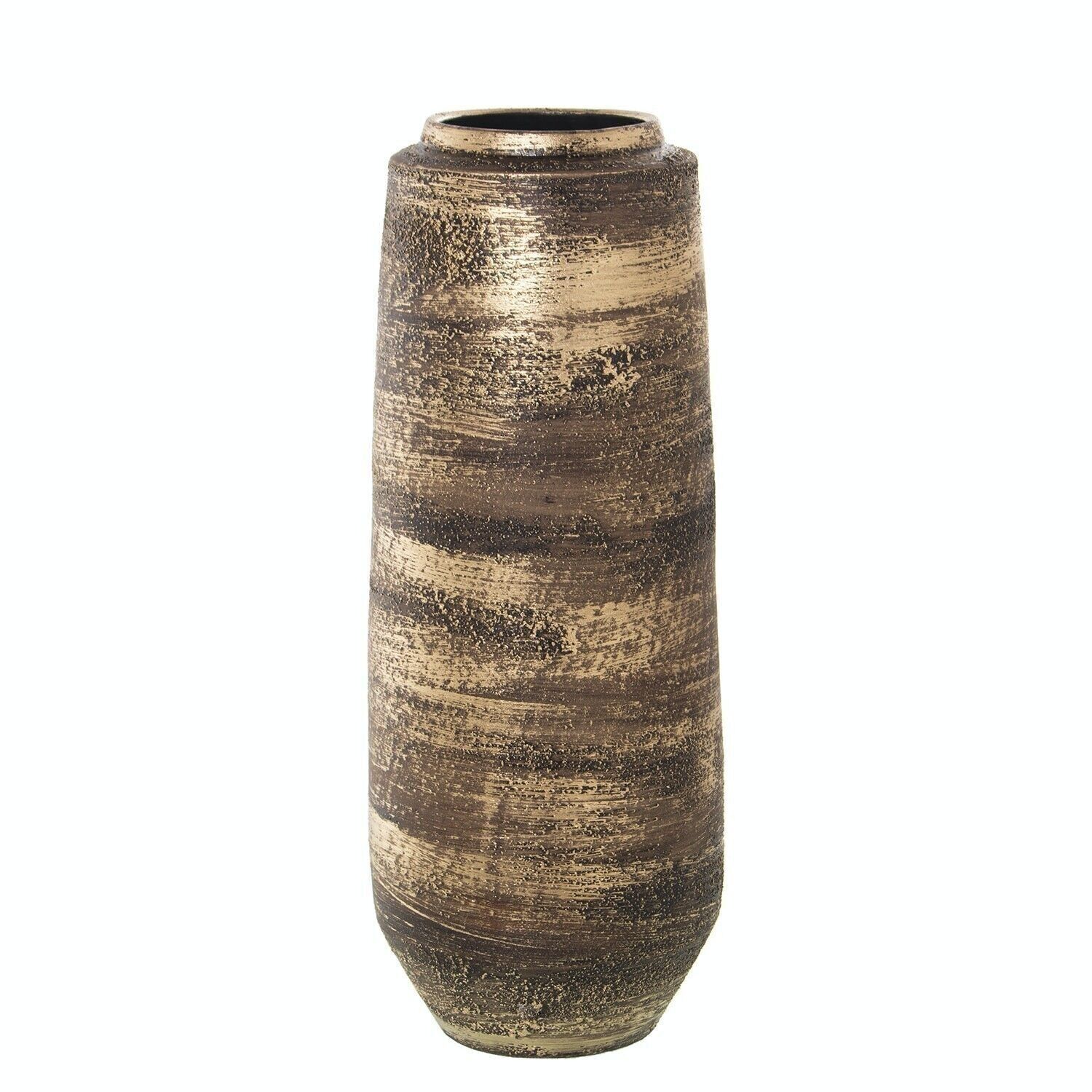 KERAMIKVASE 60CM GOLD/SCHWARZ _°22X60CM LL60856