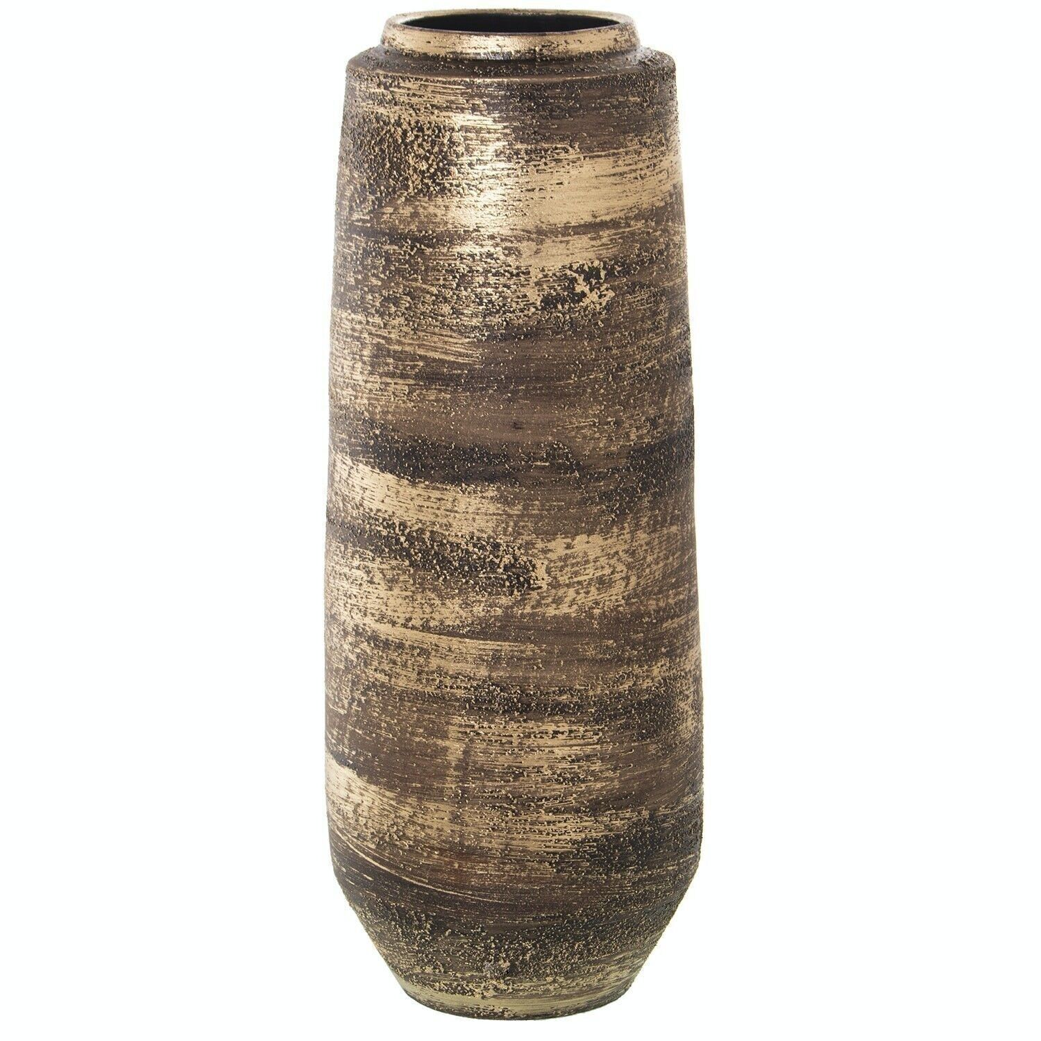 KERAMIKVASE 80CM GOLD/SCHWARZ _°28X81CM LL60857