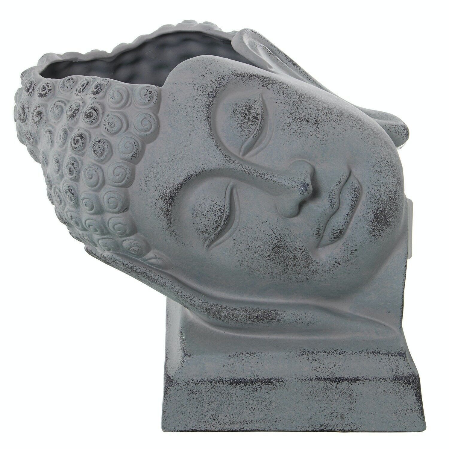 VASO BUDDHA IN CERAMICA GRIGIA _32X25X27CM LL60874