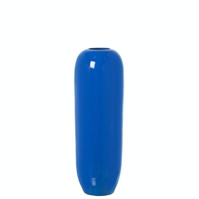 VASO CERAMICA 60CM BLU LUCIDO _°19X60CM, BOCCA:°8CM LL60893