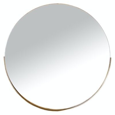 GOLD METAL MIRROR °75X4CM, BOTTOM EDGE:3CM LL71806