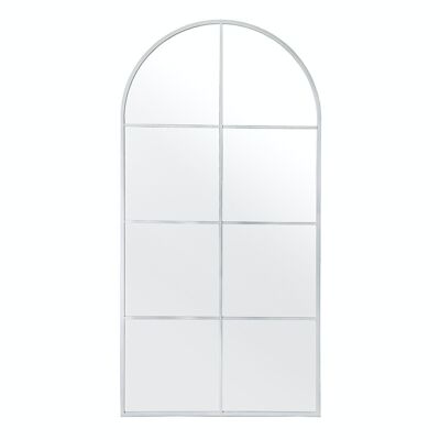 WHITE METAL MIRROR 80X160 CM. _80X3X160, INT:77X157CM LL71831