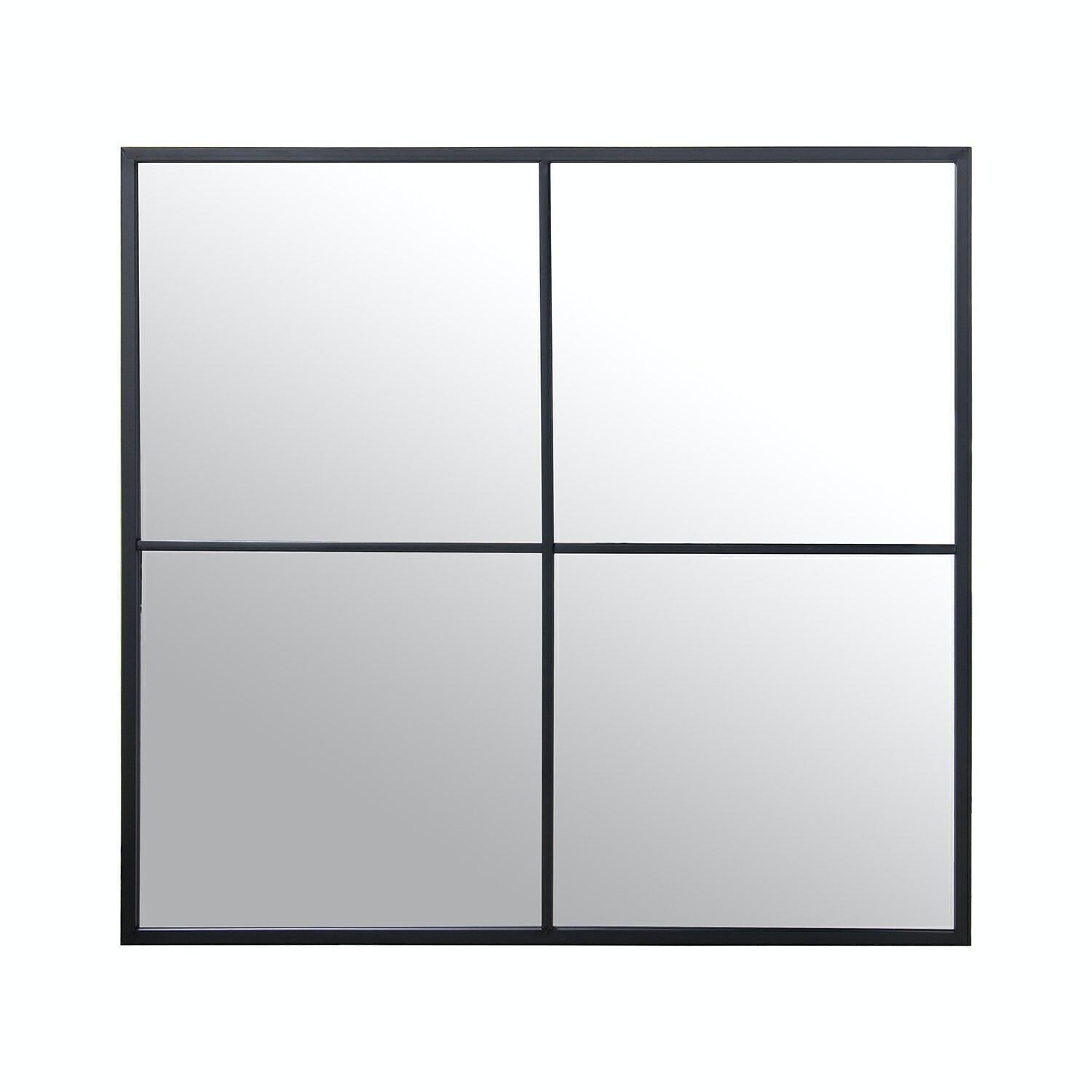 SCHWARZER METALLSPIEGEL 80X80 CM.FENSTER 80X2X80CM LL71850