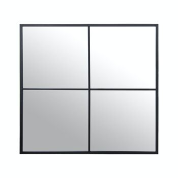 MIROIR EN MÉTAL NOIR 80X80 CM.FENÊTRE 80X2X80CM LL71850 1