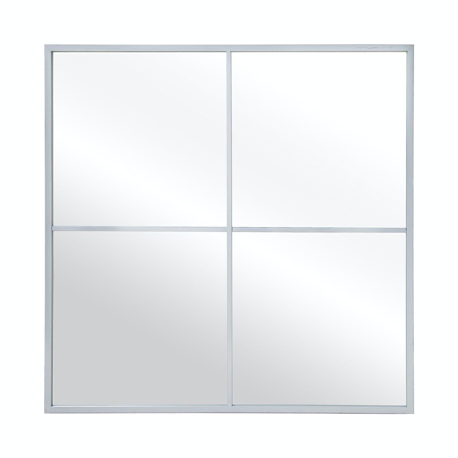 WEISSER METALLSPIEGEL 80X80 CM.FENSTER 80X2X80CM LL71853