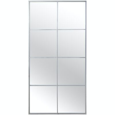 MIROIR EN MÉTAL ARGENT 160X80CM. FENÊTRE _80X2X160CM LL71864