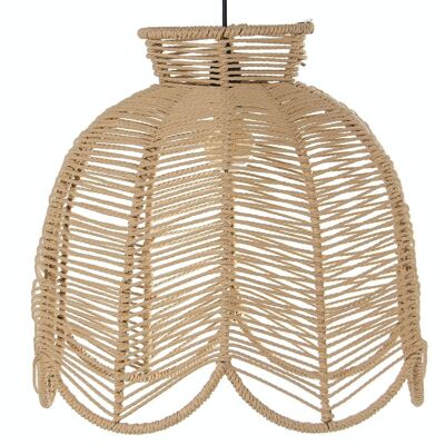 NATURAL BAMBOO CEILING LAMP, 1XE27, MAX.60W NOT INCLUDED _50X50X45CM, BLACK CABLE:165CM LL76131