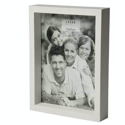 PHOTO HOLDER 15X20CM WOOD/WHITE PAPER ENVELOPE.   AND HANG UP _EXT.16.5X21.5X3.2CM-WOOD:DM LL77928